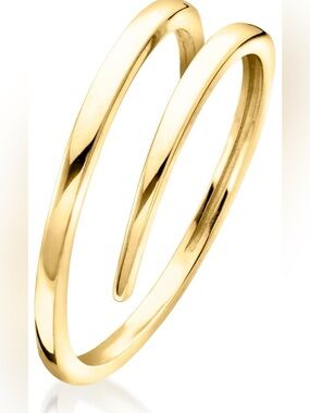 Real 10k Yellow Gold Double Spiral Open Band Ring | Fine Jewelry Stylist Curated
